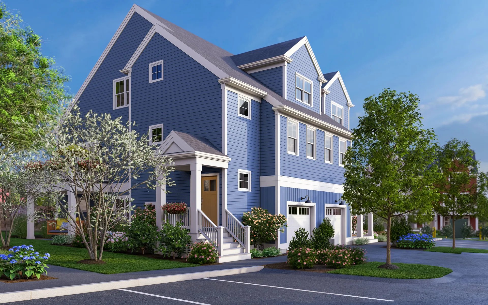 The Pine floorplan exterior - Larkwood 3 bed townhome Raynham, MA