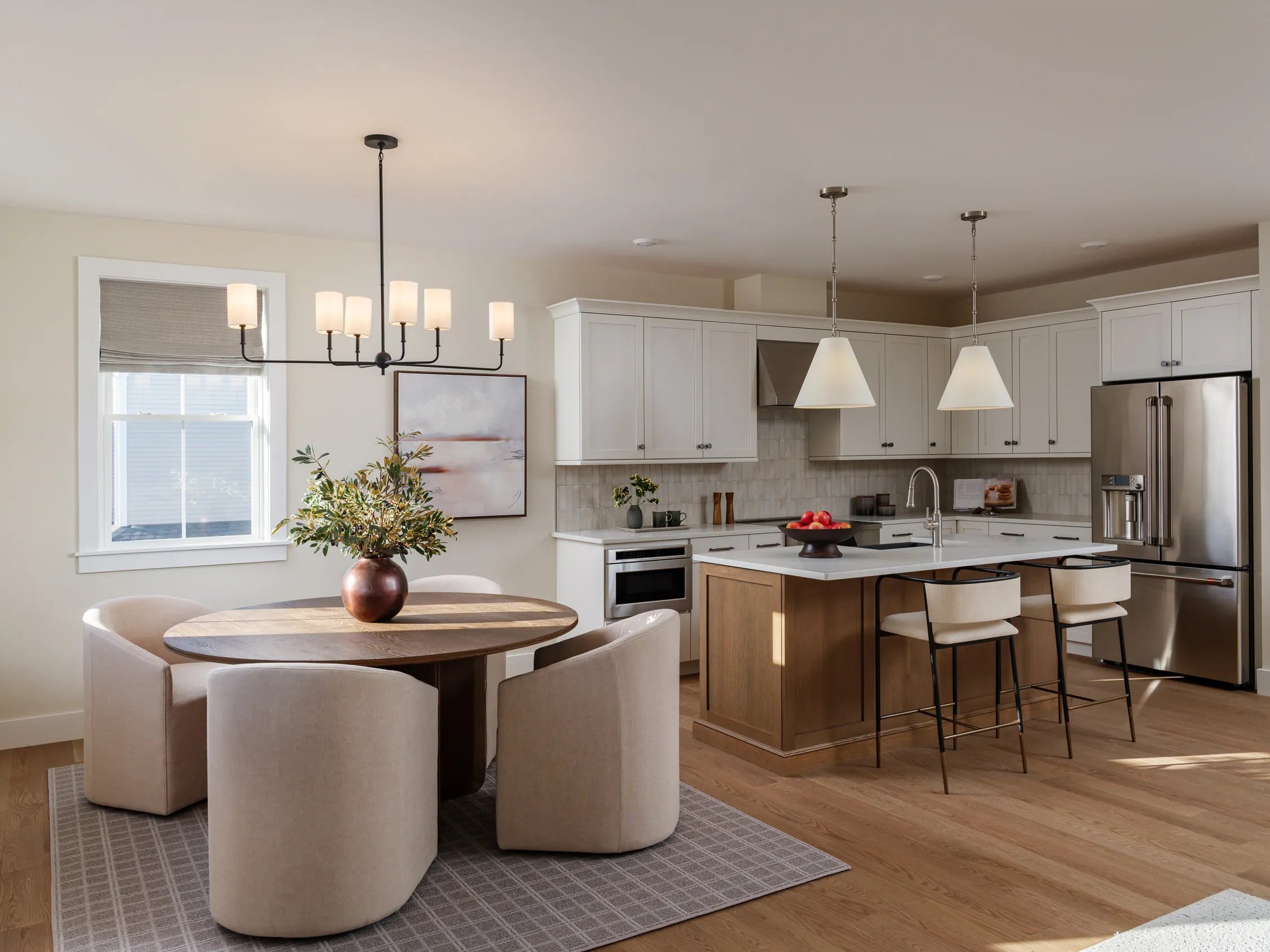 The Pine duplex exterior at Alden's Reach in Plymouth MA with 2 bedrooms plus den