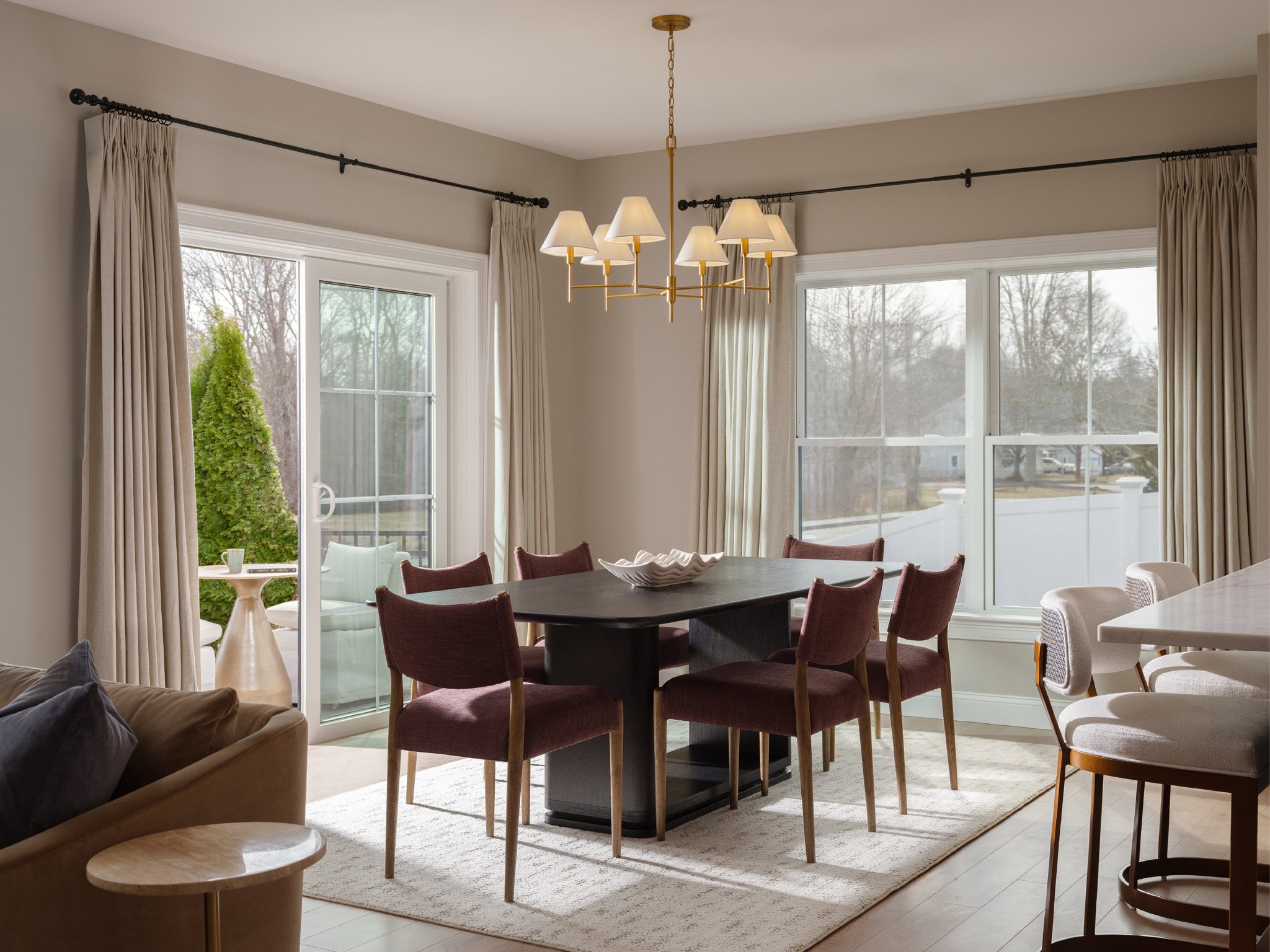 Dining area at Featherwinds in Halifax, MA