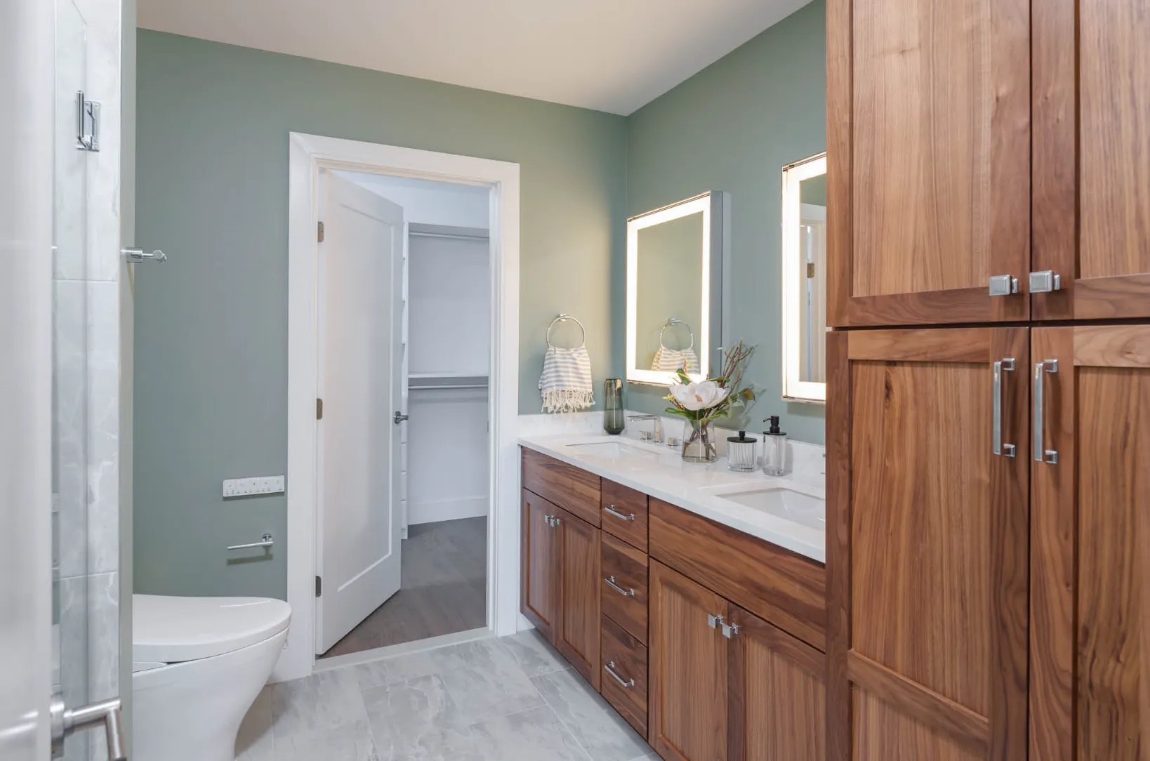 Model home bathroom at Larkwood in Raynham, MA