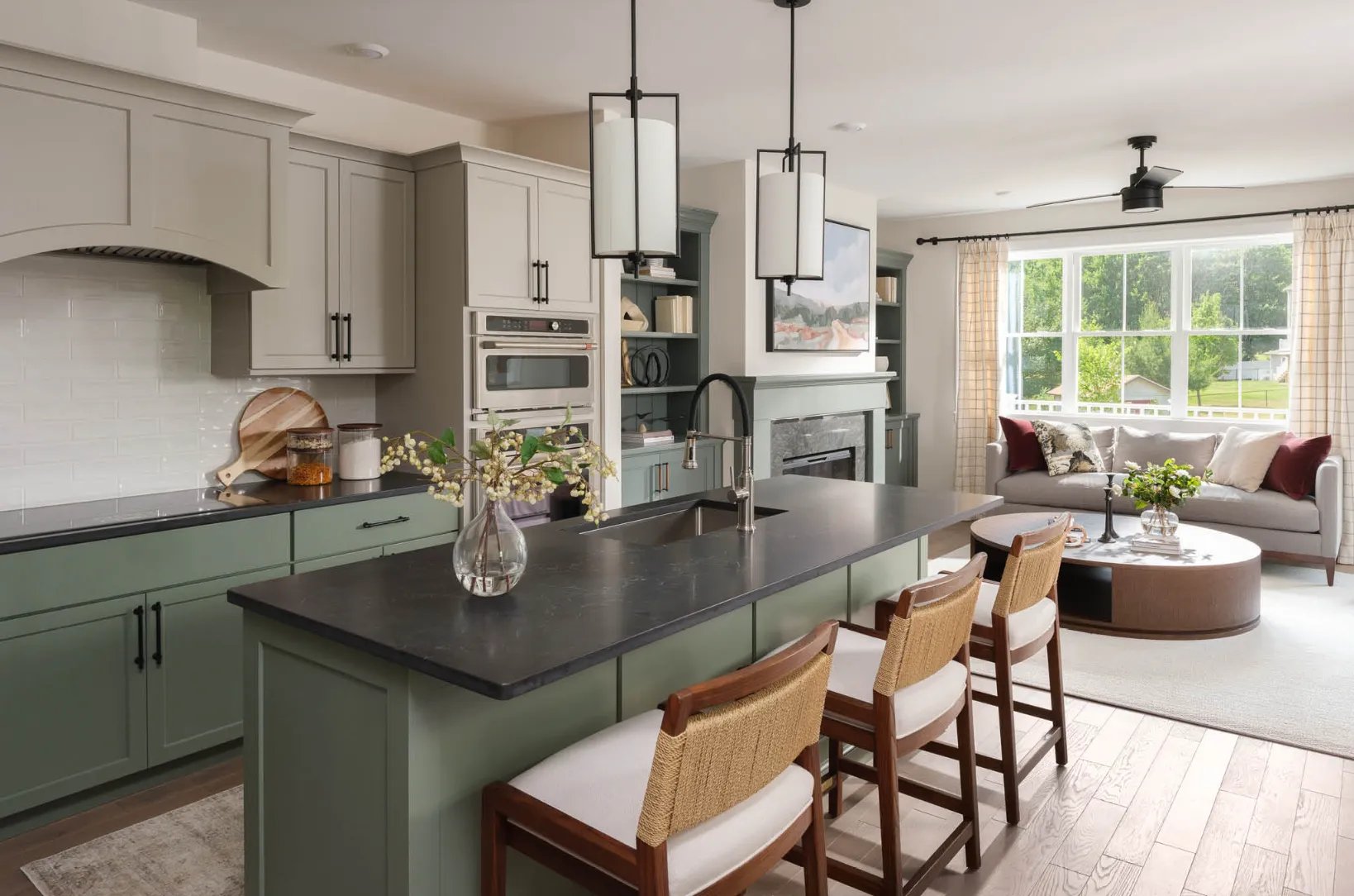 Model kitchen at Larkwood in Raynham, MA
