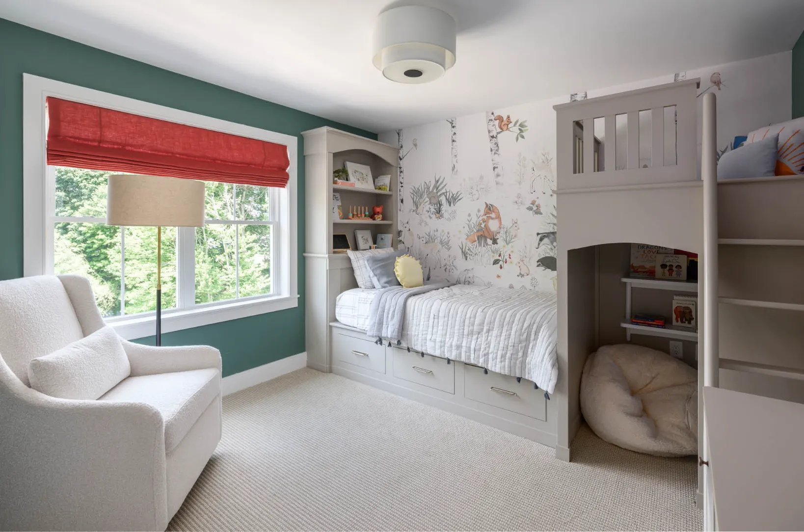 Model home bedroom at Larkwood in Raynham, MA