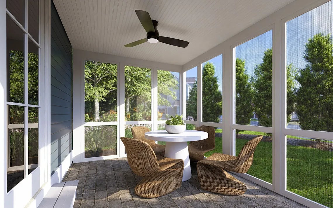 Private Screened Porch at Larkwood in Raynham, MA