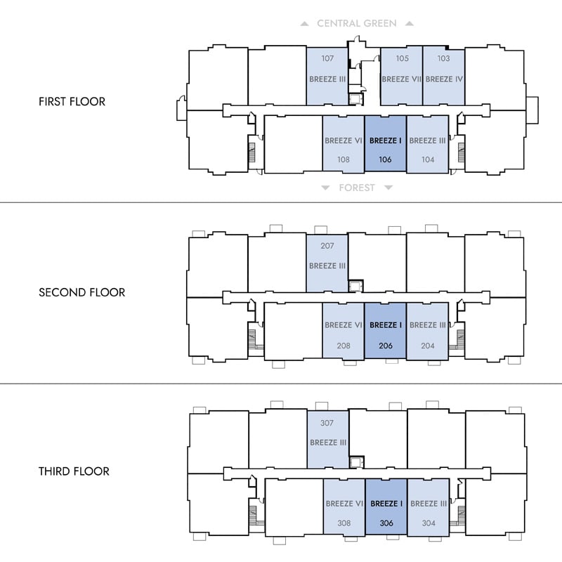 The Breeze I in Building 2 & 3