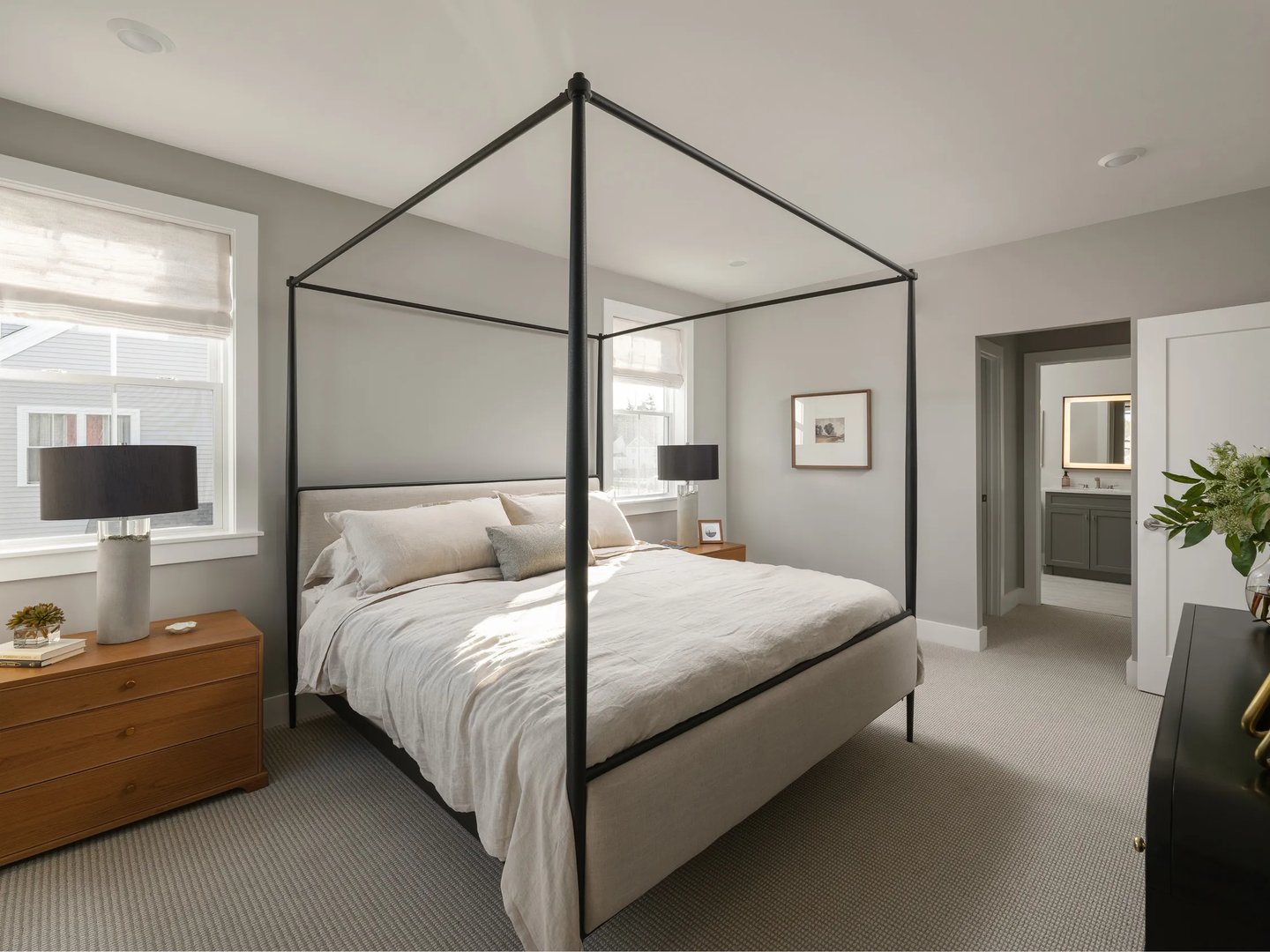 Primary bedroom in the Pine at Alden's Reach in Plymouth MA