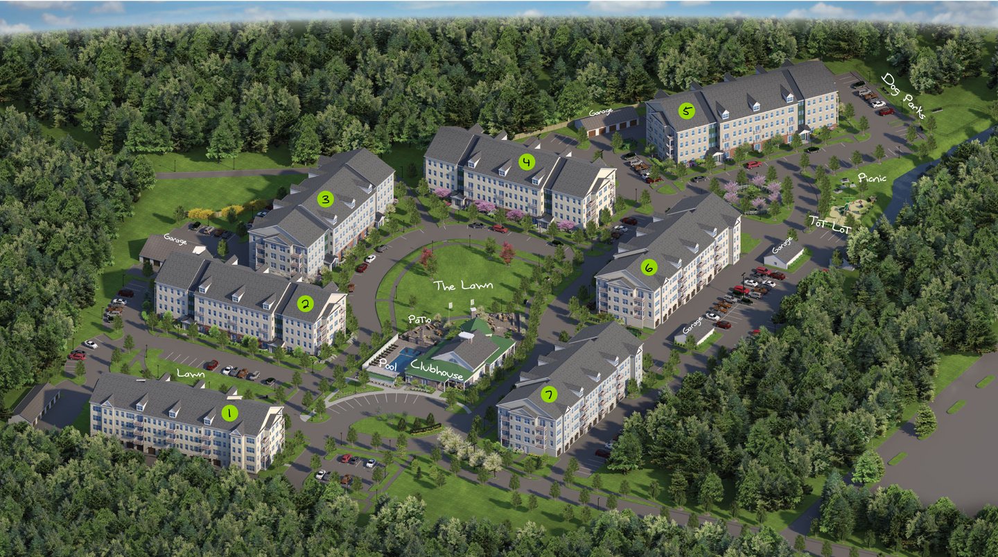 1 Upland site plan in Norwood MA